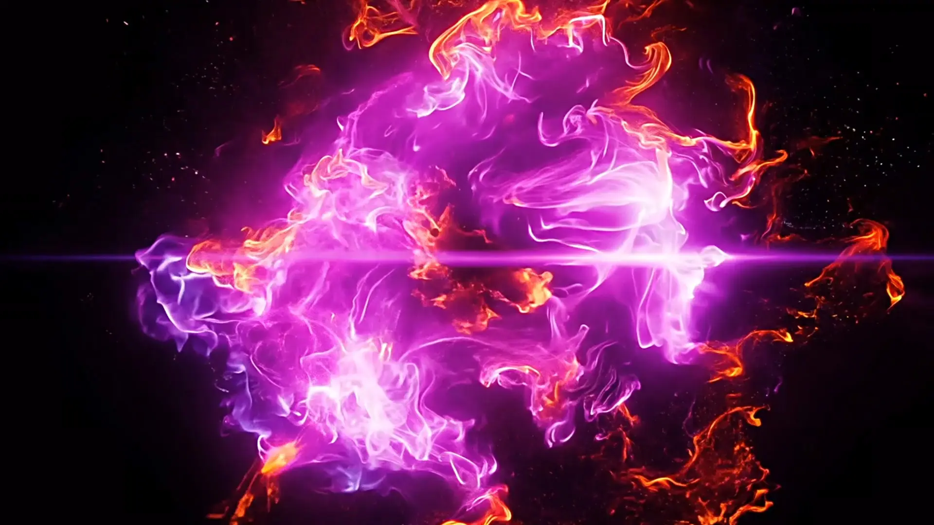 Dynamic Cosmic Fire Pulse Transition for Video Projects